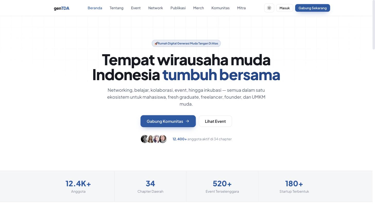 Pratinjau pitch deck genTDA